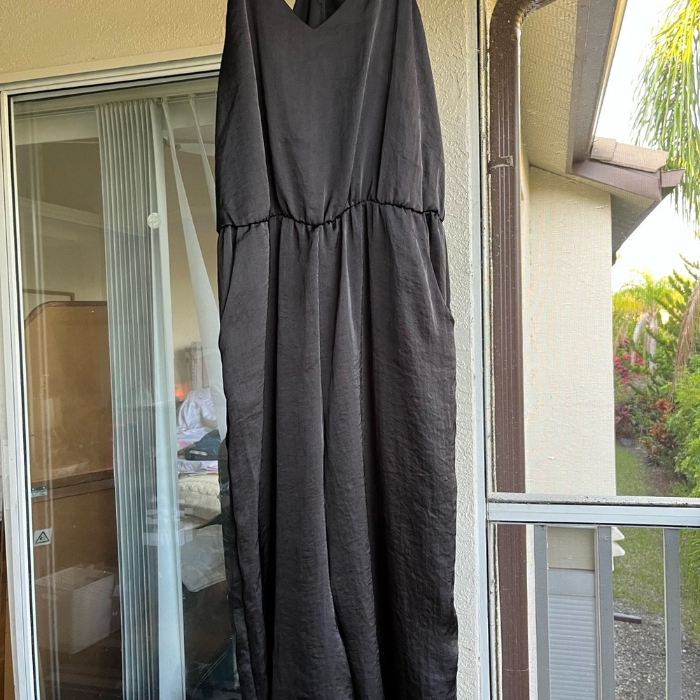 Black satin jumper